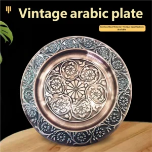 Thickened Stainless Steel Western Arabic Tray Hotel Home Decoration Fruit Plate Press