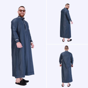 Wholesale of new long-sleeved Arabian-style robes for men, wholesale of long ethnic clothing for Middle Eastern Muslim men