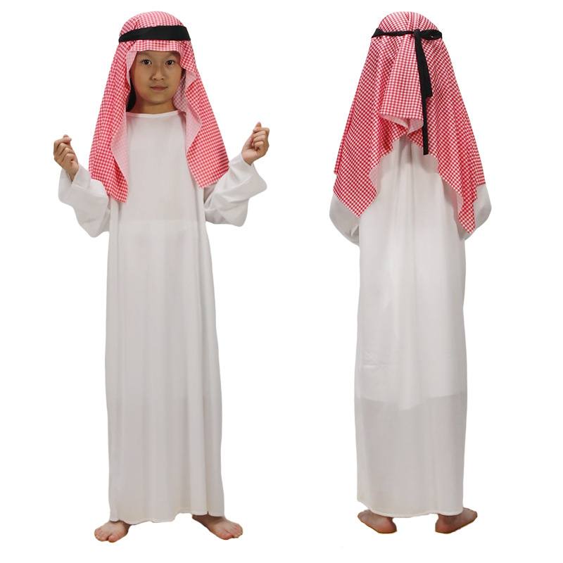 Boys Middle East Dubai UAE Shepherd Robe Children Halloween Saudi Qatar Prince Clothes