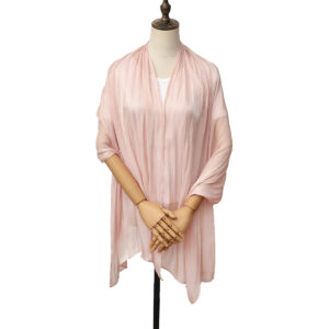 New breathable and cool sea island silk pleated long scarf Malaysia shiny silk wrapped Muslim headband