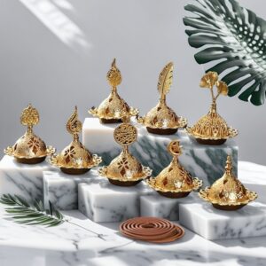 Cone incense burner, Arabian portable metal alloy sandalwood tower incense burner, Dubai Middle East style hollowed-out aroma burner, cross-border