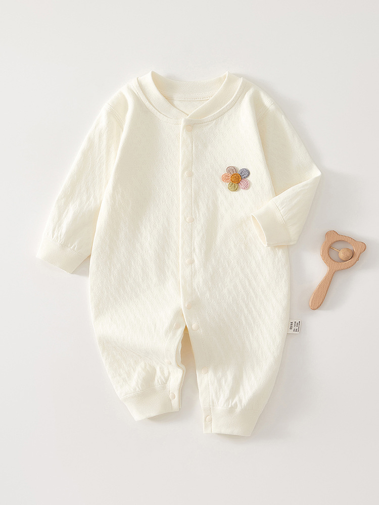 Baby jumpsuit, newborn baby clothes, pure cotton long sleeved pajamas, spring and autumn styles, newborn baby autumn clothes, crawling clothes